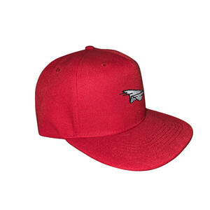 Benny Gold Paper Plane Cap Mens Red White Embroidered Adjustable Snapback Hat